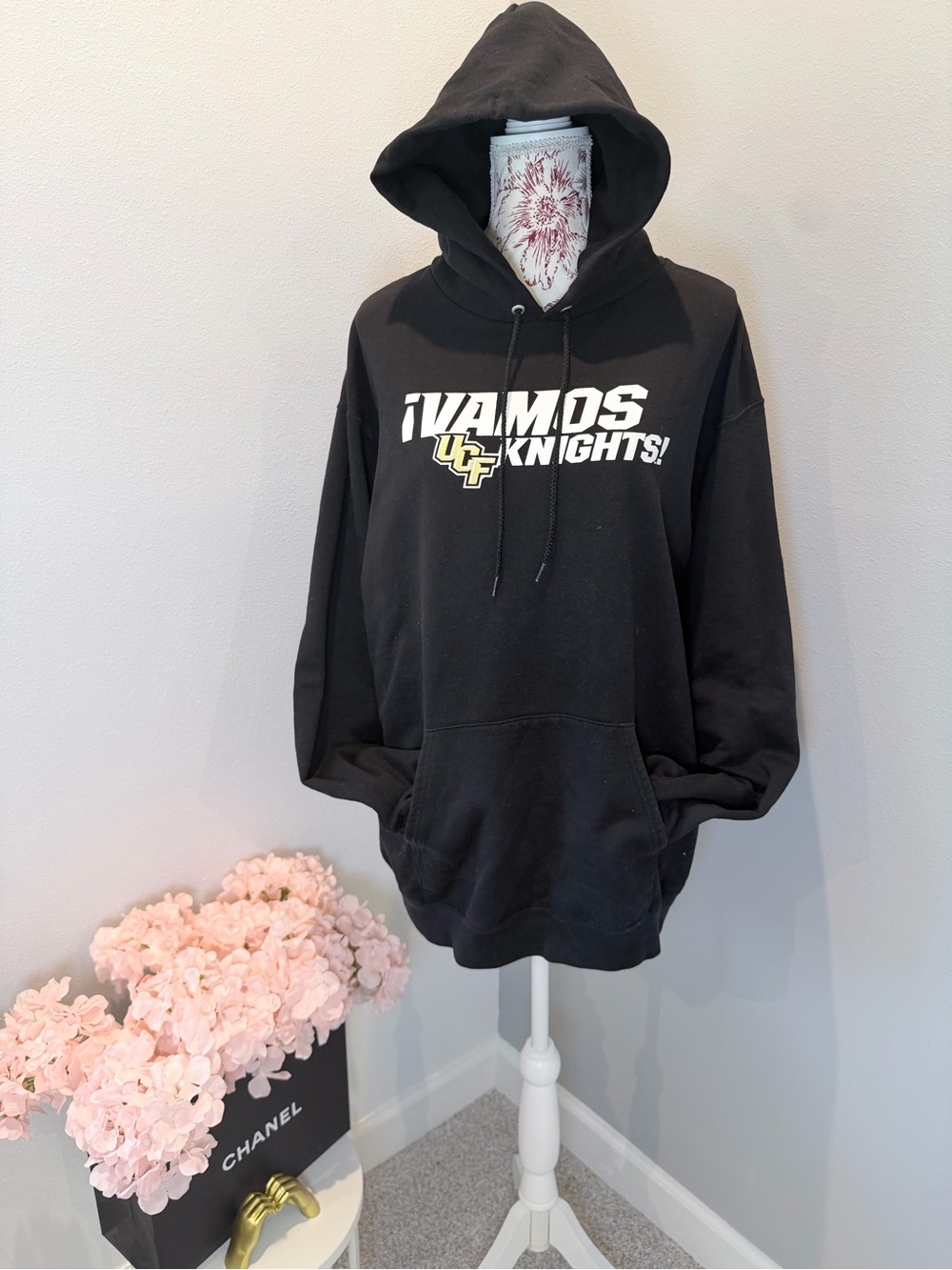 Champion UCF Knights ¡Vamos! Black Pullover Hoodie XL NCAA College Sweatshirt